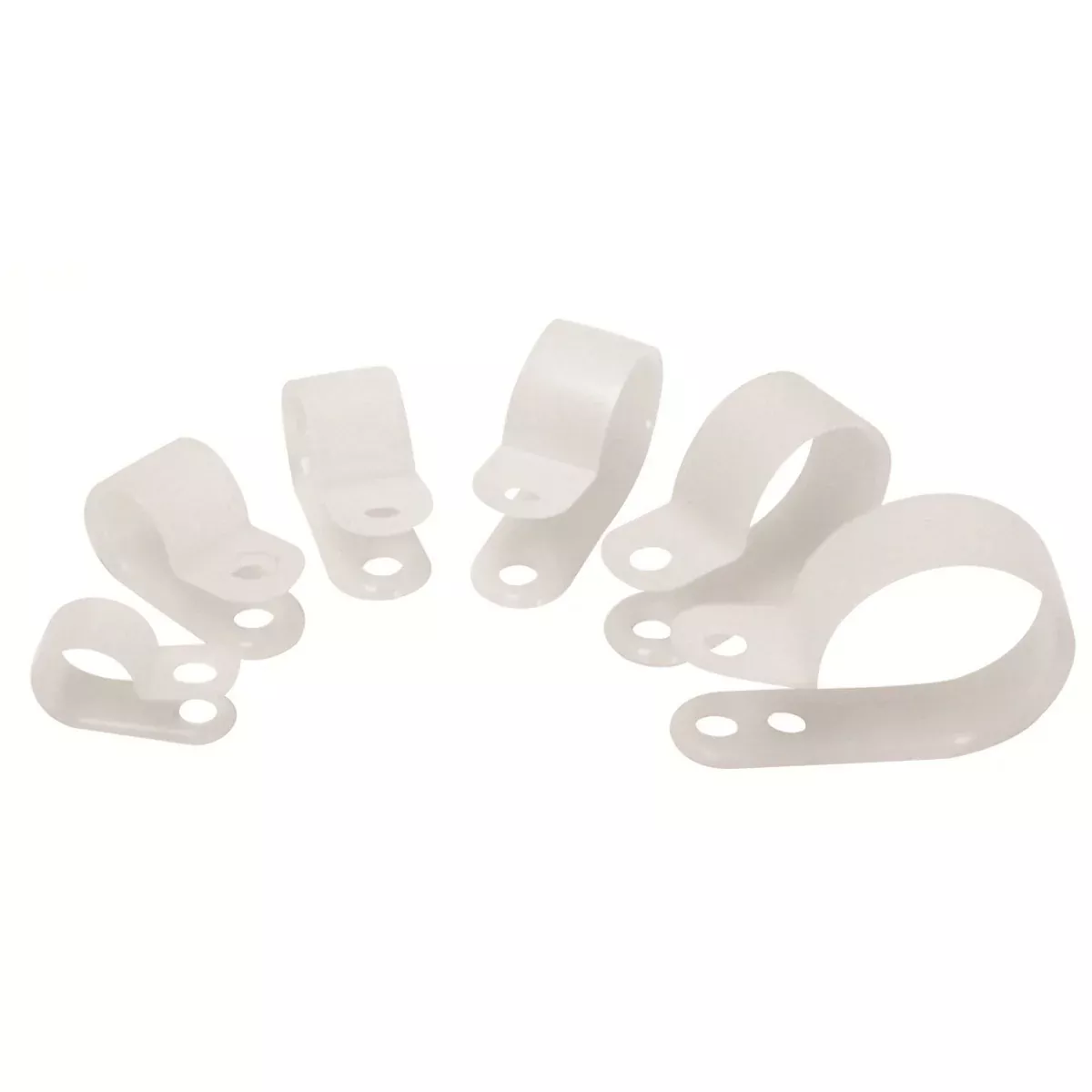 1/8" - 1/4" I.D. Ntrl Nylon Cable Clamp Assort 18Pcs JTT4650H The Best Connection