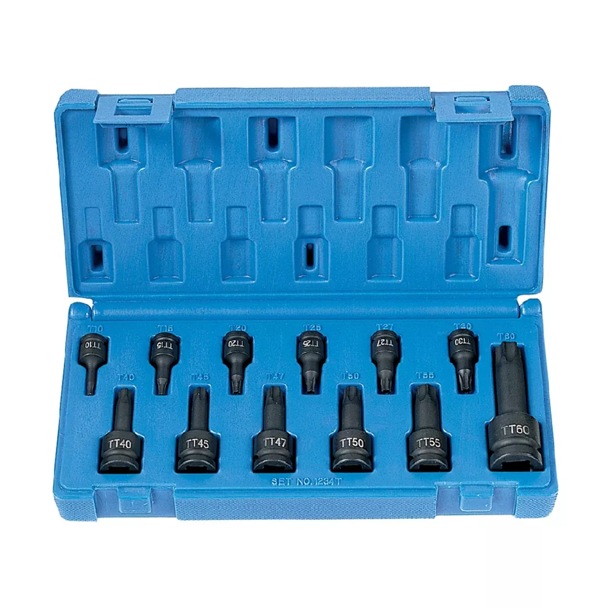 12 Pc. 1/4", 3/8", 1/2" Tamper-Proof Star Driver Set GRE1235TT Grey Pneumatic
