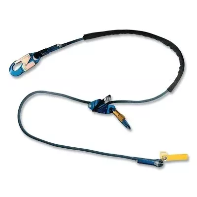 3M 70804493966 DBI-SALA Trigger X Adjustable Rope Positioning Lanyard Blue 10 ft 310 lb Cap Snap Hook