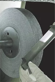 Aluminum Oxide Metal Finishing Wheel, 8" Diameter, 2" Width, 3" Hole Diameter, Medium Grit, 5 Density - 64-156-3