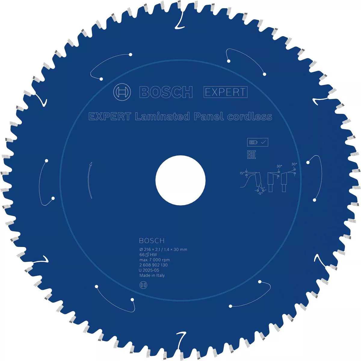 Bosch EXPERT Laminated Panel Cordless Circular Saw Blade for Table Circular Saw 2608902130