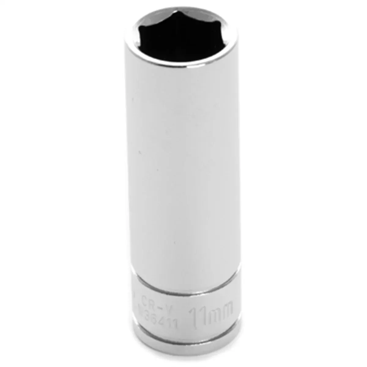 Chrome Socket, 1/4" Drive, 11mm, 6 Point, Deep WLMW36411 Wilmar Corp. / Performance Tool