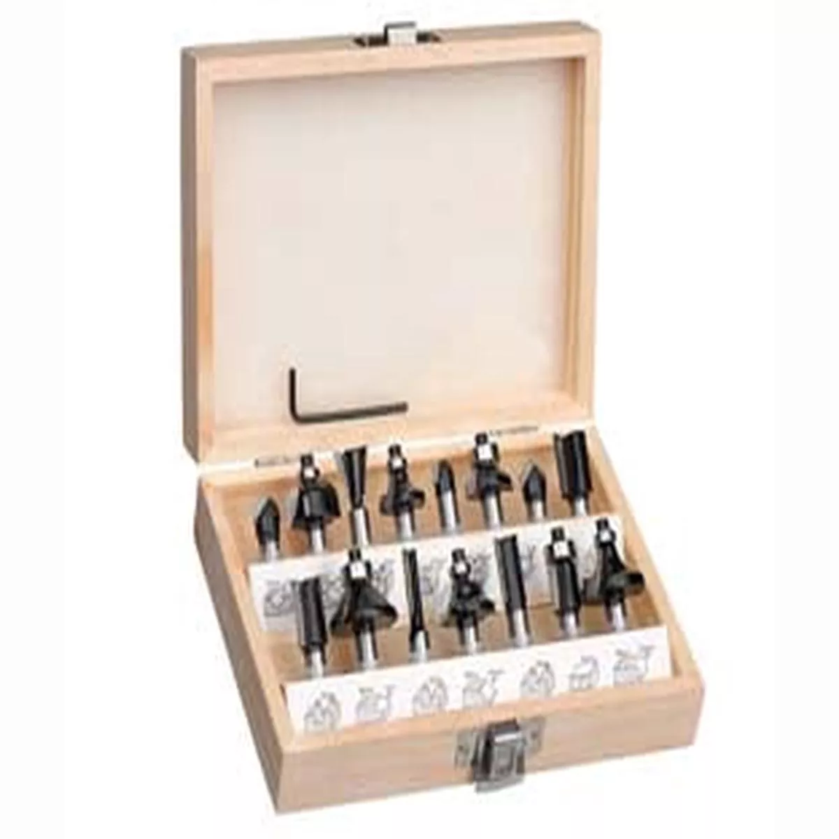 EINHELL 15-piece series cutters for vertical milling machine with 8 mm shank