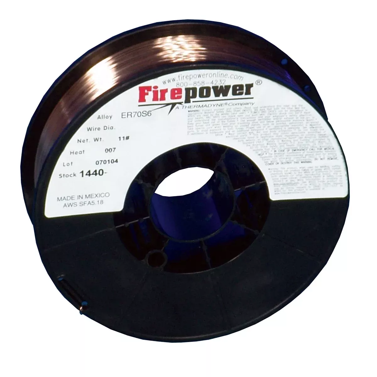 ER70S-6 Mild Steel Welding Wire .035" 11 Lbs. FPW1440-0221 Firepower