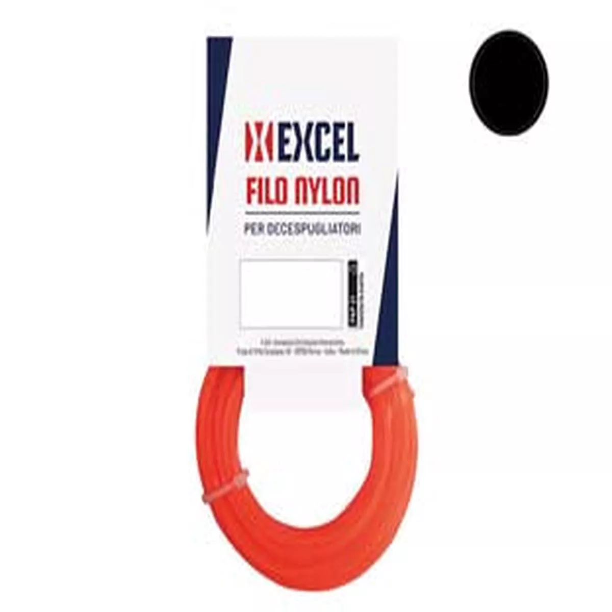 EXCEL Orange round nylon brush cutter wire2.4 mm in 15 m skein
