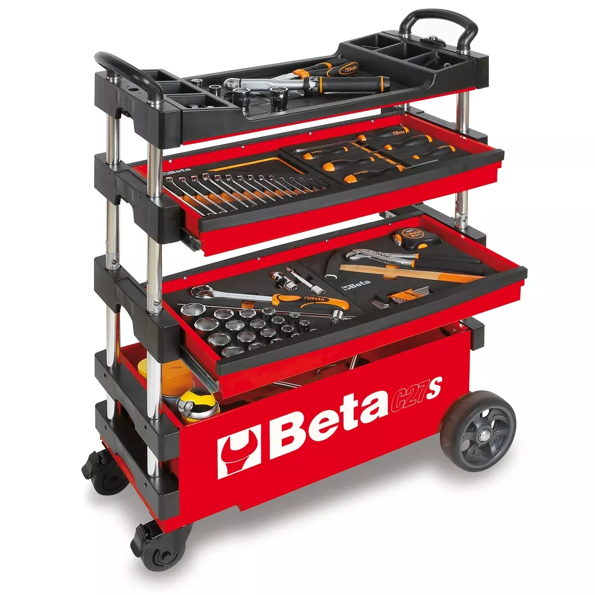 Folding Tool Trolley, Red BTA027000203 Beta Tools USA