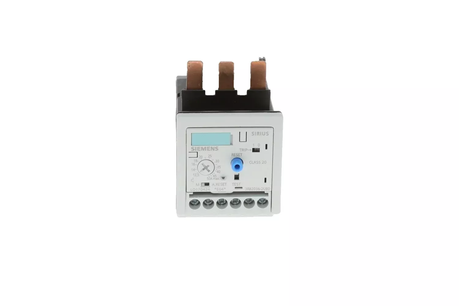 Furnas Controls 3RB2036-2UB0 Solid State Overload Relay, Manual Auto Reset, 12.5-50 Amp, replacement for 3RB2026-2SB0