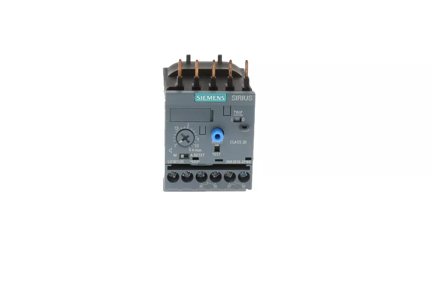 Furnas Controls 3RB3016-2PB0 Solid State Overload Relay, Manual Auto Reset, 1-4 Amp, replacement for 3RB2026-2SB0