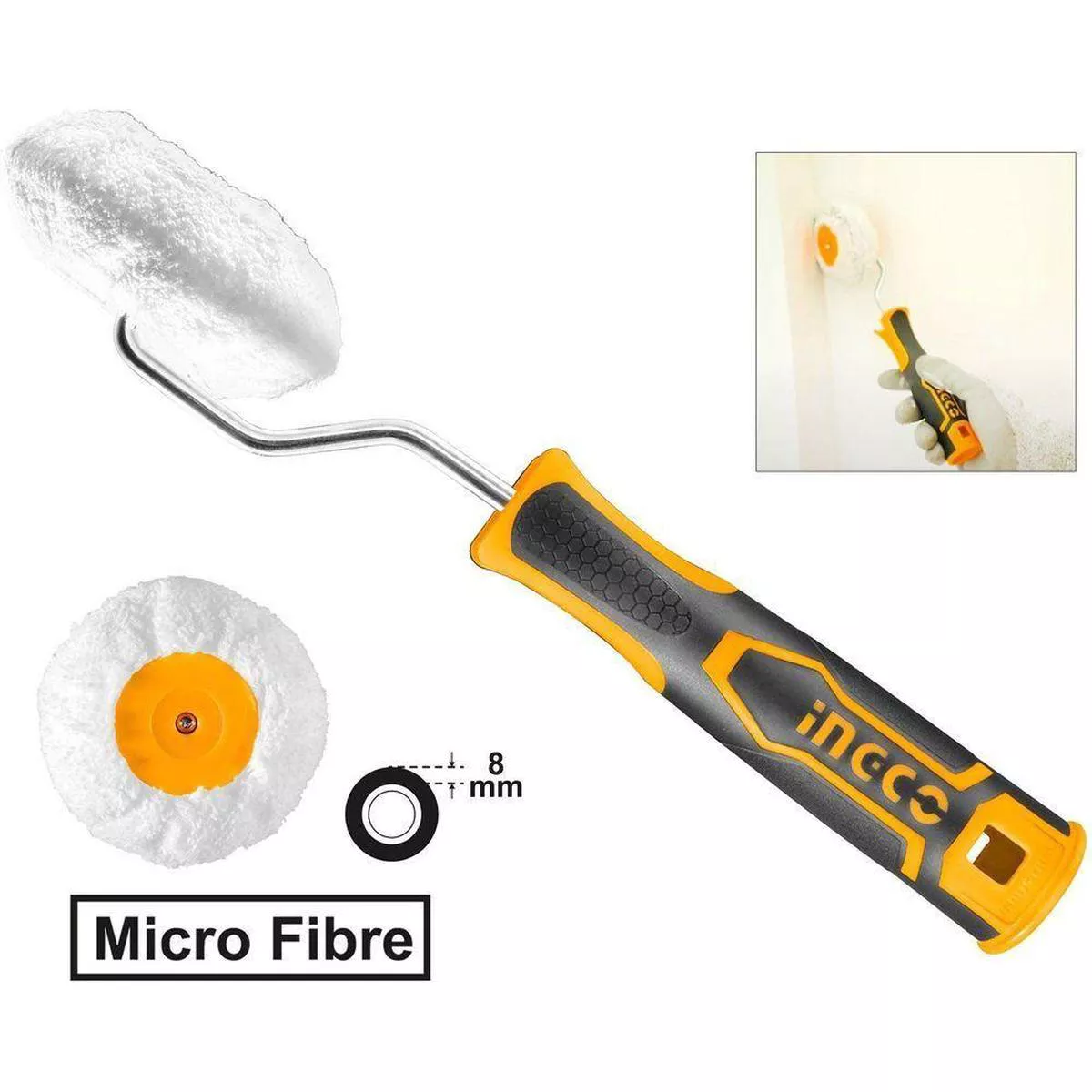 Ingco HRHT360501C Corner Paint Roller 2(Micro Fiber)