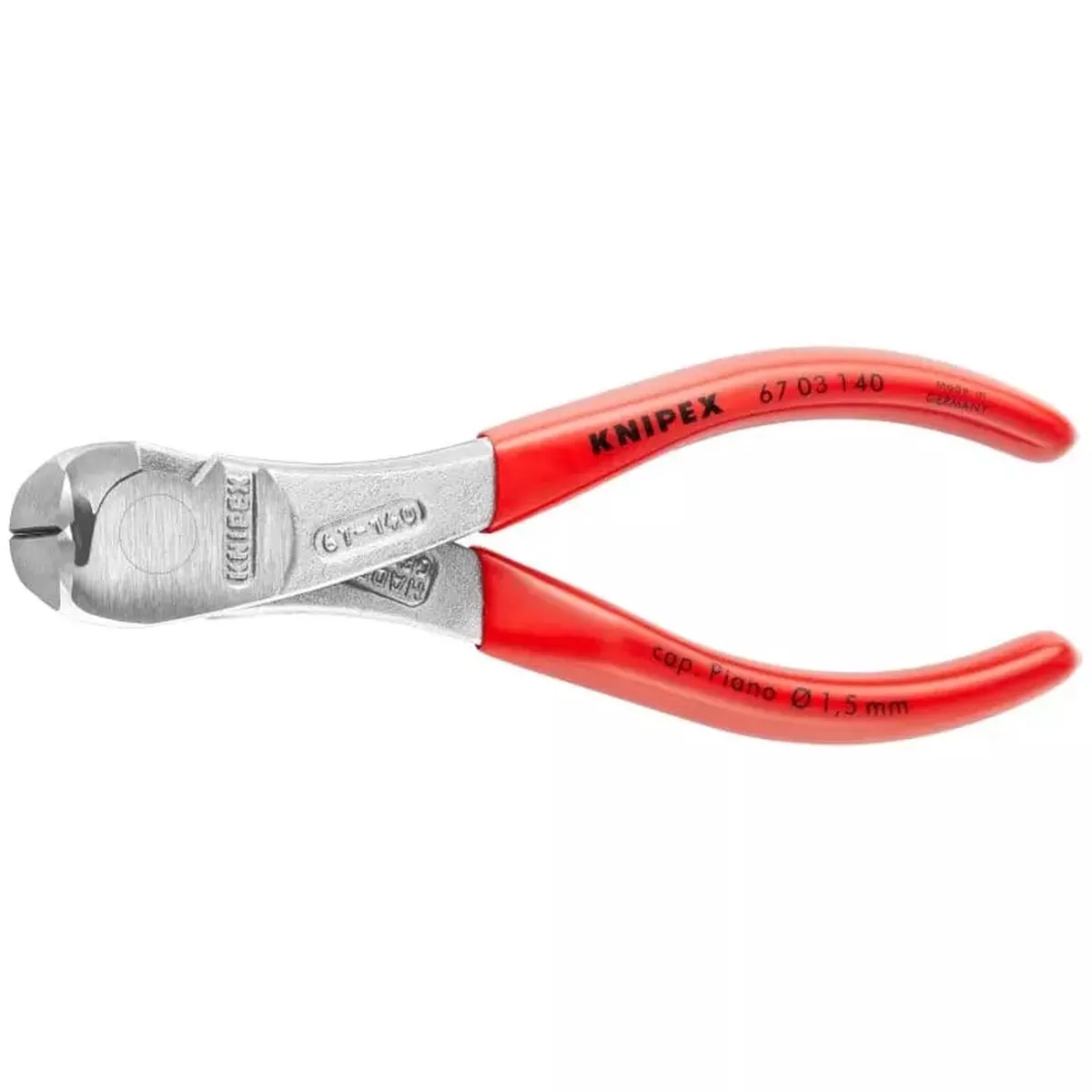 Knipex High Leverage End Cutting Nipper, 5-1/2 in - KN 67 03 140