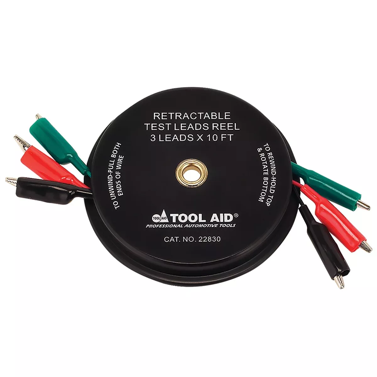 Retractable Test Leads Reel - 3 Leads x 10' SGT22830 SG Tool Aid