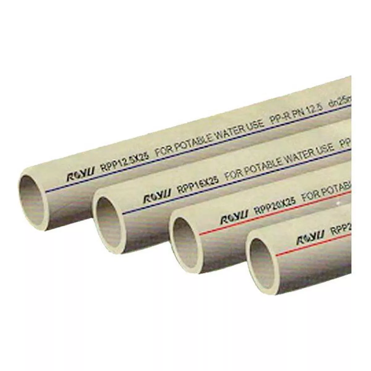 Royu PN20 Hot & Cold Water Pipe 4-Meters (PPR Fittings)