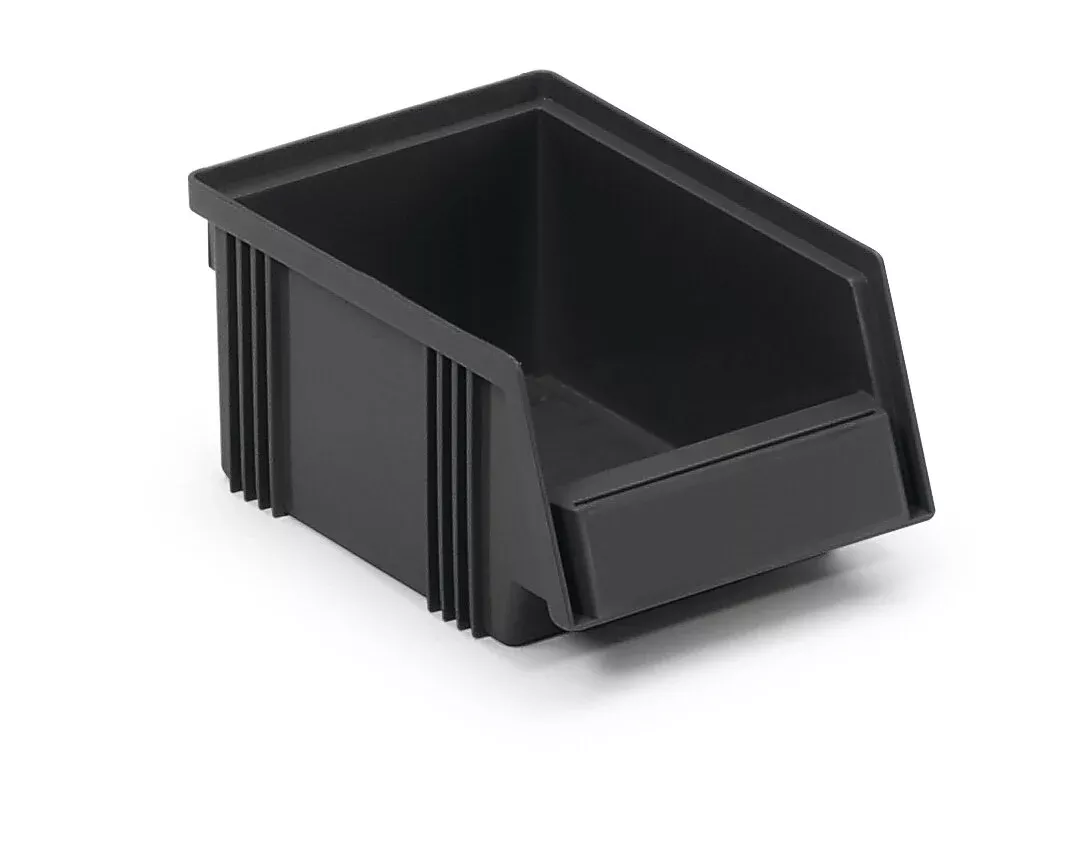Treston Stacking Bin 105x165x75 Black ESD