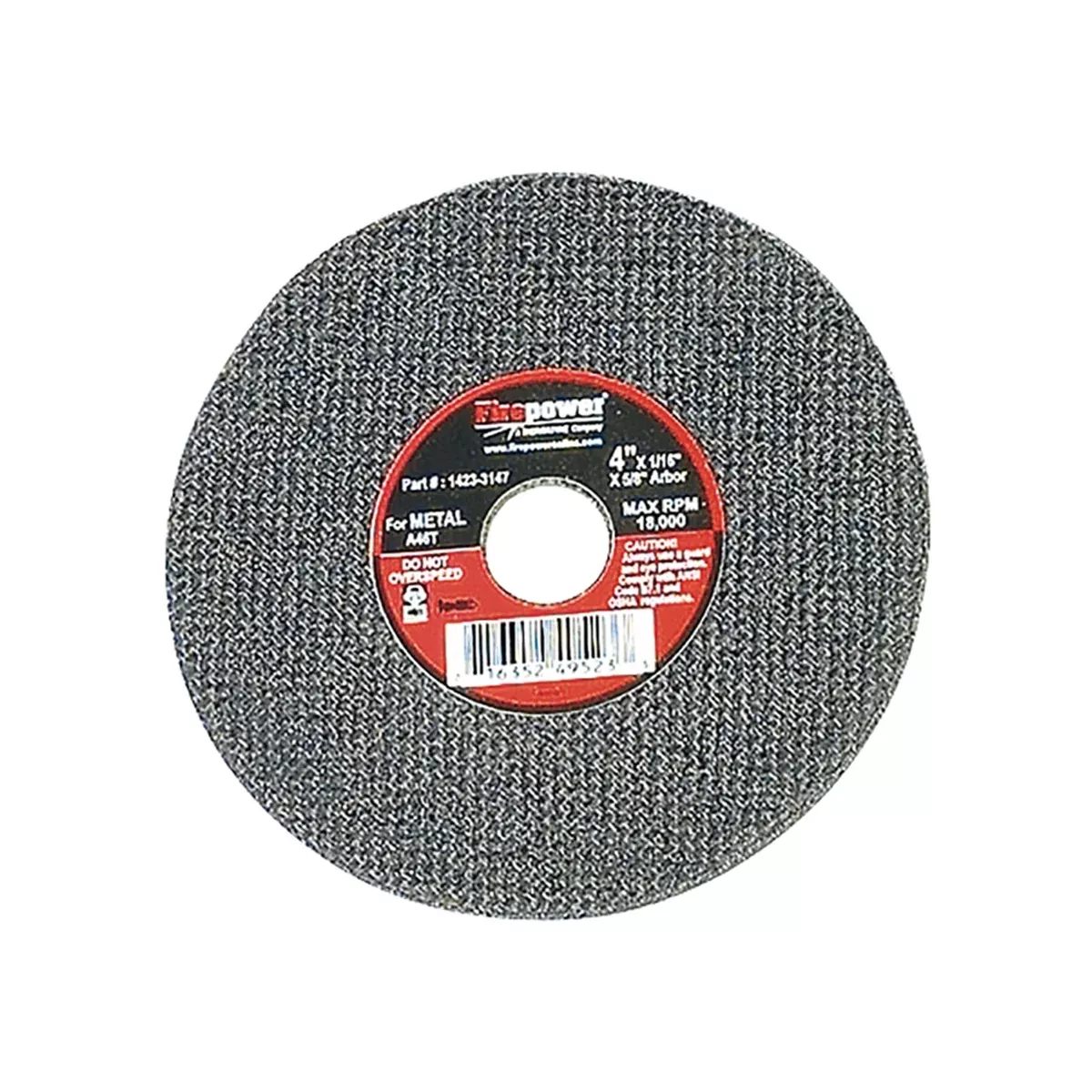 Type 1 Cut Off Abrasive Wheels, 4 FPW1423-3147 Firepower